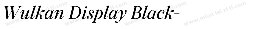 Wulkan Display Black字体转换